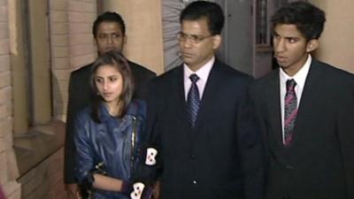 Jacintha Saldanha's family arrive at a mass in Bristol on Friday