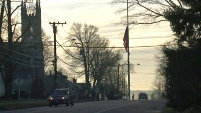 A street in Newtown, Connecticut