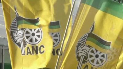 ANC party flags in South Africa