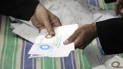 Ballot papers in Egypt