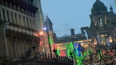 Christmas lights in Glasgow