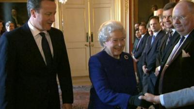 David Cameron with The Queen