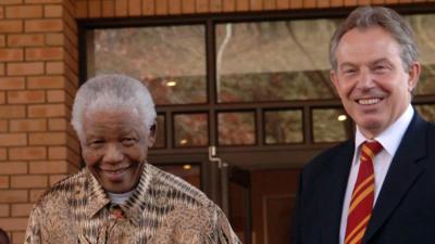 Nelson Mandela and Tony Blair