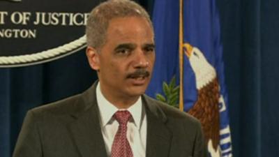 US attorney general Eric Holder