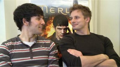 Colin Morgan and Bradley James