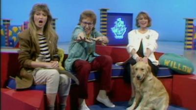 Caron Keating, Mark Curry and Yvette Fielding on Blue Peter