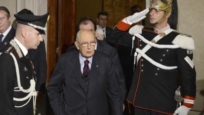 Italian President Giorgio Napolitano