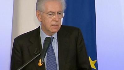 Former Italian Prime Minister Mario Monti