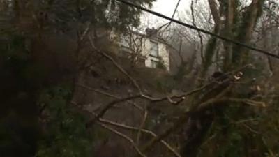 House on edge after landslip