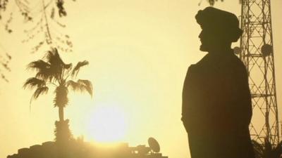 Silhouette of a man in Egypt