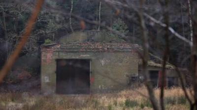 Old building in woods