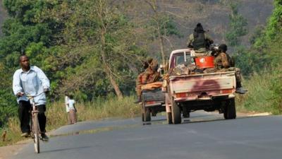 CAR troops on the road from Sibut. 29 Dec 2012