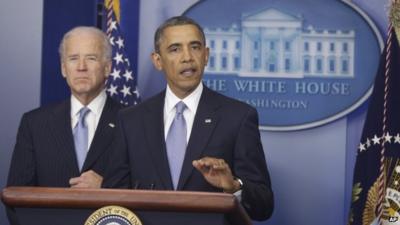 President Barack Obama with Vice President Joe Biden