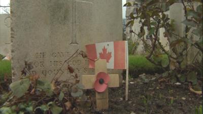 Canadian war grave in Denbighshire