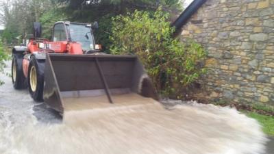 Flooding in Boverton