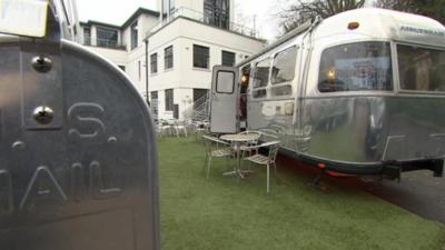 1950s American Airstream caravans