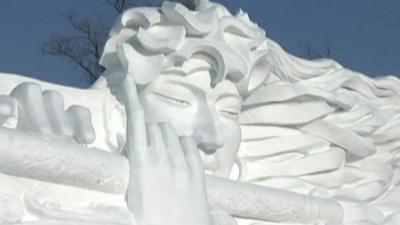 Snow sculpture