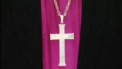 Cross and clothing of Church of England bishop