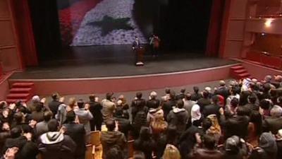 Syrian President Bashar al-Assad delivers his address