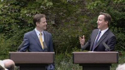 Nick Clegg and David Cameron