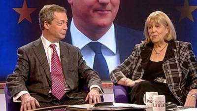 Nigel Farage and Cheryl Gillan