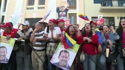 Chavez supporters