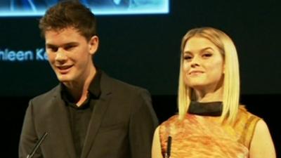 Jeremy Irvine and Alice Eve