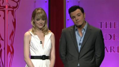 Emma Stone and Seth MacFarlane