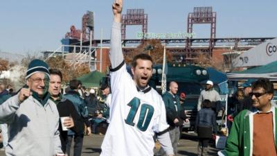 Bradley Cooper playing Pat Solatano in a scene from the film, "Silver Linings Playbook"