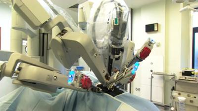 The robot at the Bradford Royal Infirmary