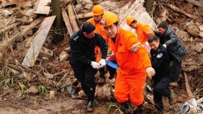 Rescue teams in China