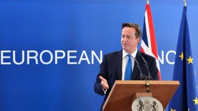 PM David Cameron in Brussels, 19 October 2012