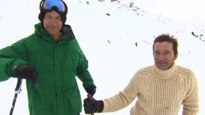 Ski Sunday presenters Ed Leigh (left) and Graham Bell