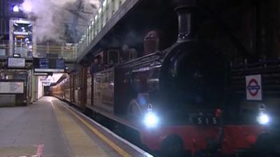 Steam train on the Tube