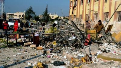 Aleppo blast site