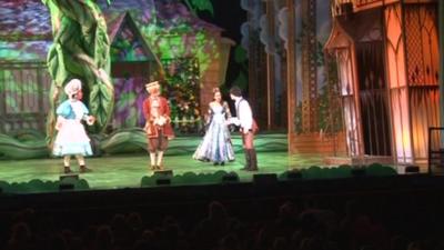 The performance of Jack and the Beanstalk at Southampton's Mayflower Theatre