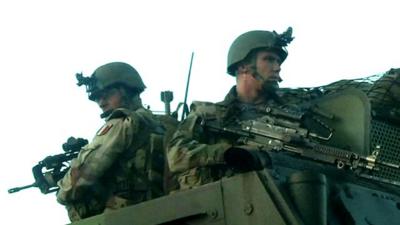 Convoy of French troops