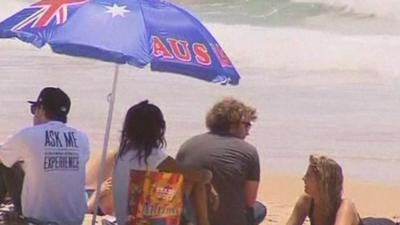 People on the Bondi Beach