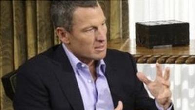 Lance Armstrong speaks to Oprah Winfrey