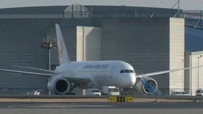 Grounded Japan Airlines 787 Dreamliner