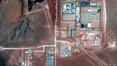 Satellite image of the In Amenas gas plant