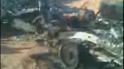 Moibile phone footage believed to show attempts to end the siege