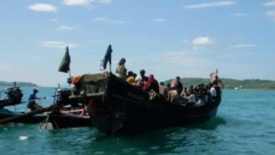 People on boat in Thailand