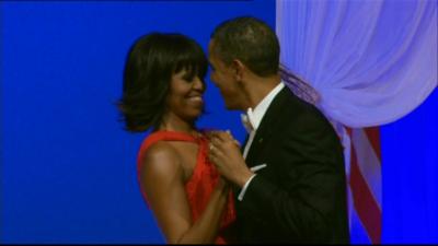 President Obama and Michelle dancing