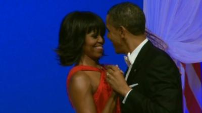 President Obama and Michelle dancing