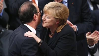 Angela Merkel and Francois Hollande