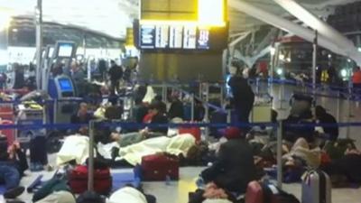 Passengers at Heathrow airport