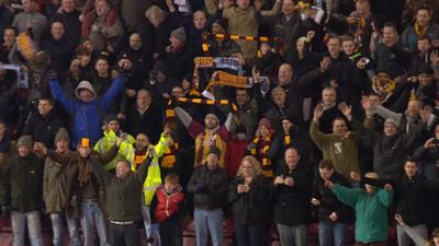 Bradford City fans at Villa Park