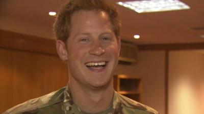 Prince Harry has arrived back at RAF Brize Norton