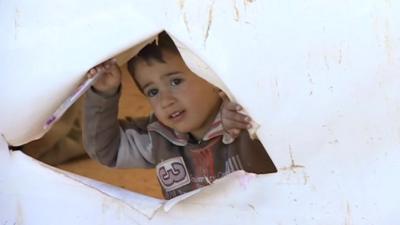 Syrian boy at Zaatari refugee camp